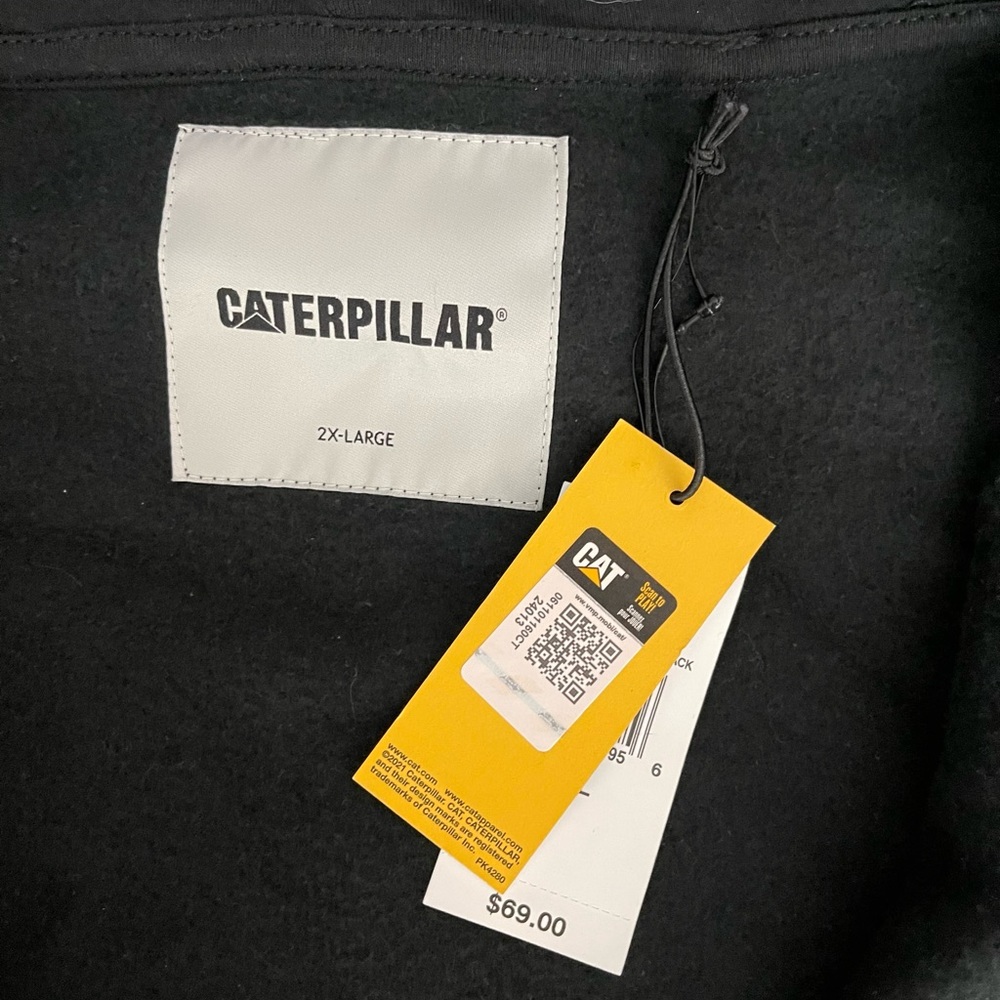Caterpillar Mens Fleece Graphics Zip Front Hoodie. Color Black. Size 2XL… - Picture 4 of 6